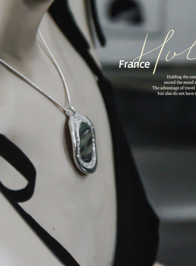 极简银色点钻春夏街拍吊坠