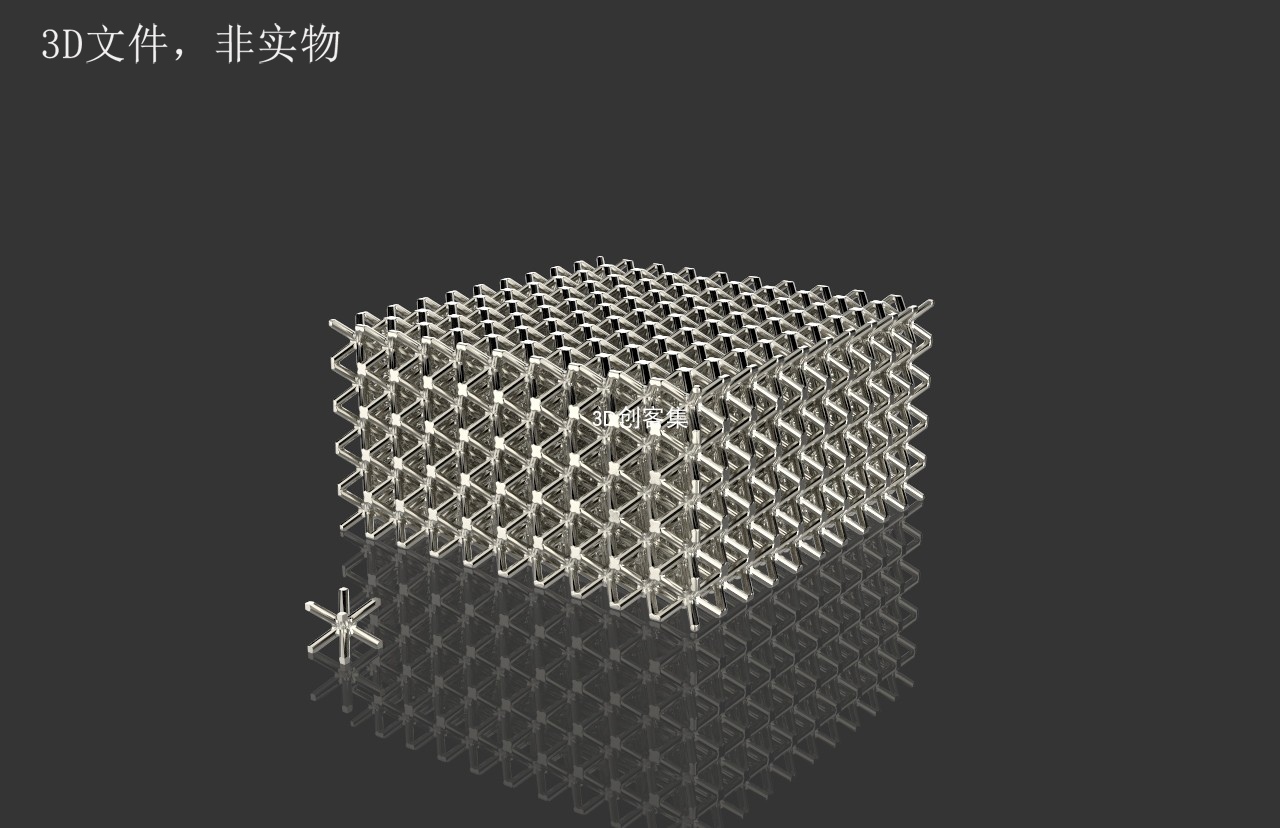 3d打印图纸三维几何图形3d素材stl文件(超轻材料结构)