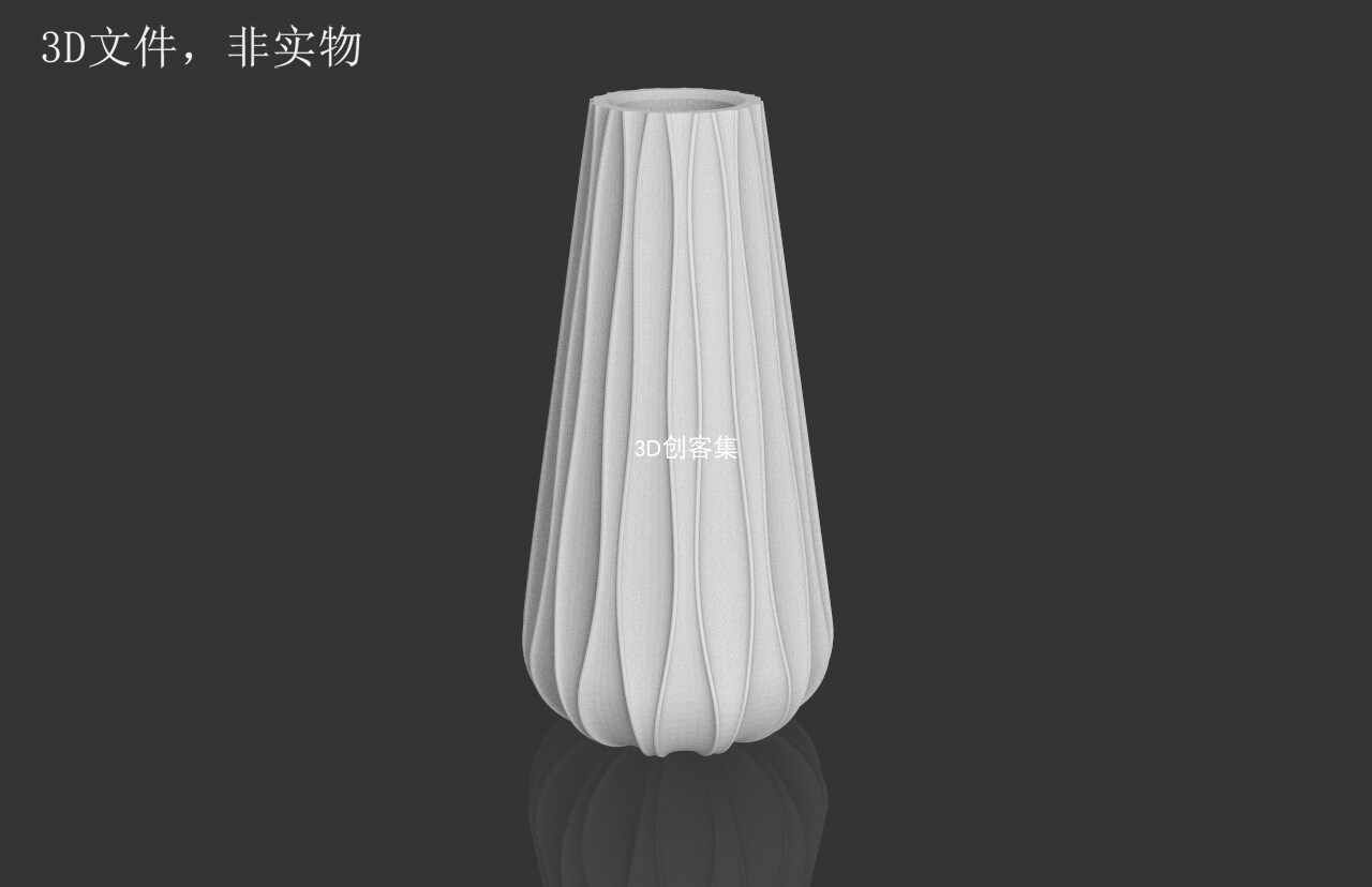 3d打印图纸/3d图/3d建模/stl文件(花瓶设计61)