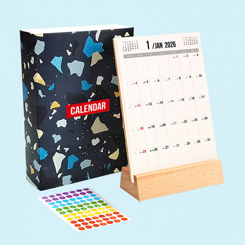 原木台历架底座简约记事台历