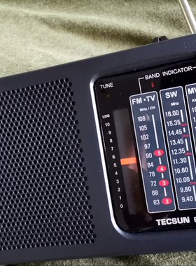 Tecsun/德生 R-303D调频中波短波电视伴音收音机可手提老人机旋钮