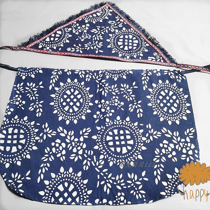 围裙全棉儿童学生演出民族风布艺