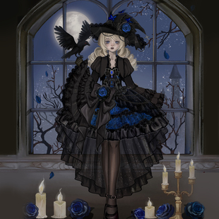 法式 黑蓝硬糖大码 蕾丝Lolita胖mm高级感掐腰蓬裙 喜欢先加购