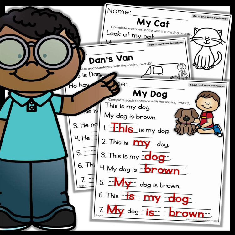 电子版SW12高频词英文句子阅读书写练习黑白版200页英文版非实物