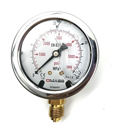 压力表DMASS德玛仕EN837-1德国MBB06B-400-1-Z 63表盘40MPA YN60