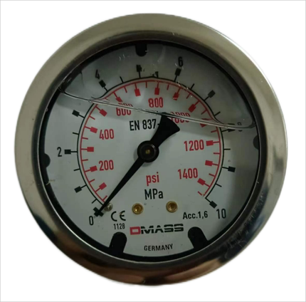 压力表 德国DMASS德玛仕MBB06U-100-1油压表 液压表10MPA EN837-1