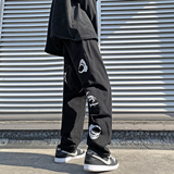 MK27*P55控7822春款/港风百搭潮直筒宽松大口袋印花牛仔裤男，男装牛仔裤，电商A249