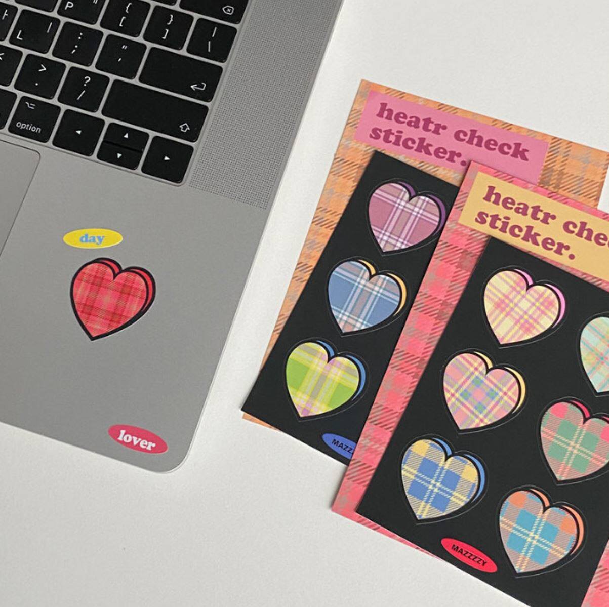 现货韩国mazzzzy正品格纹数码贴纸diy素材日记本手账装饰字母贴画