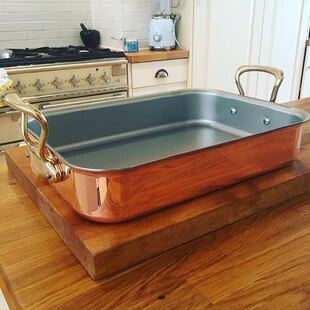 法国专业厨具mauviel纯铜方形烤盘150B系列烤鱼铜锅