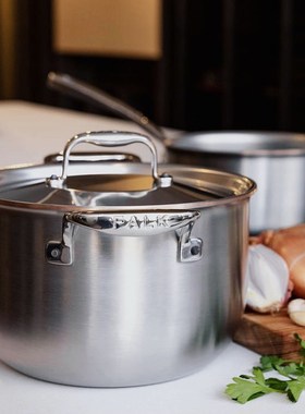 国行正品FALK隼纯铜汤锅夹铜铜芯锅煤气汤铜不锈钢外层加厚炖锅