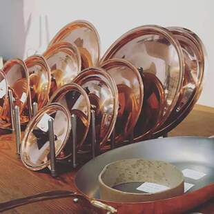 深白色法国代购MAUVIEL专业纯铜锅 锅盖 单盖250B