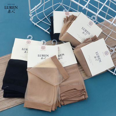 10双鹿人女士丝袜尖水晶丝短袜