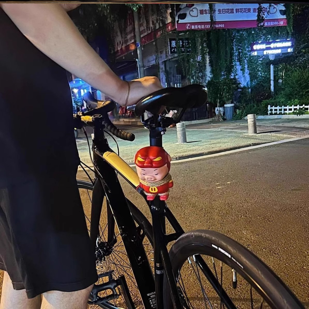 猪猪侠自行车装饰ggbond可爱玩偶挂件公路车电车个性车把尾灯饰品