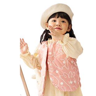 2024孩子王初衣萌儿童宝宝轻便鸭绒轻量马甲保暖柔软羽绒服