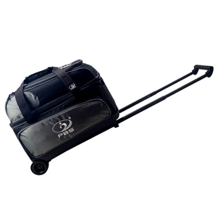 PBS新品1680D标准双球包拉杆保龄球包保龄球袋两球包两球袋 银黑