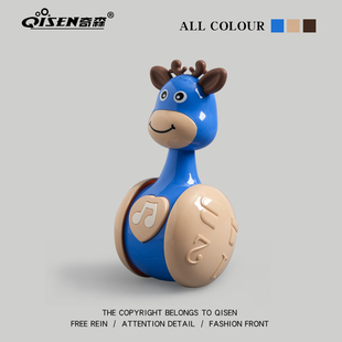 小鹿滑行不倒翁儿童玩具0 12个月岁宝宝益智启蒙早教婴儿