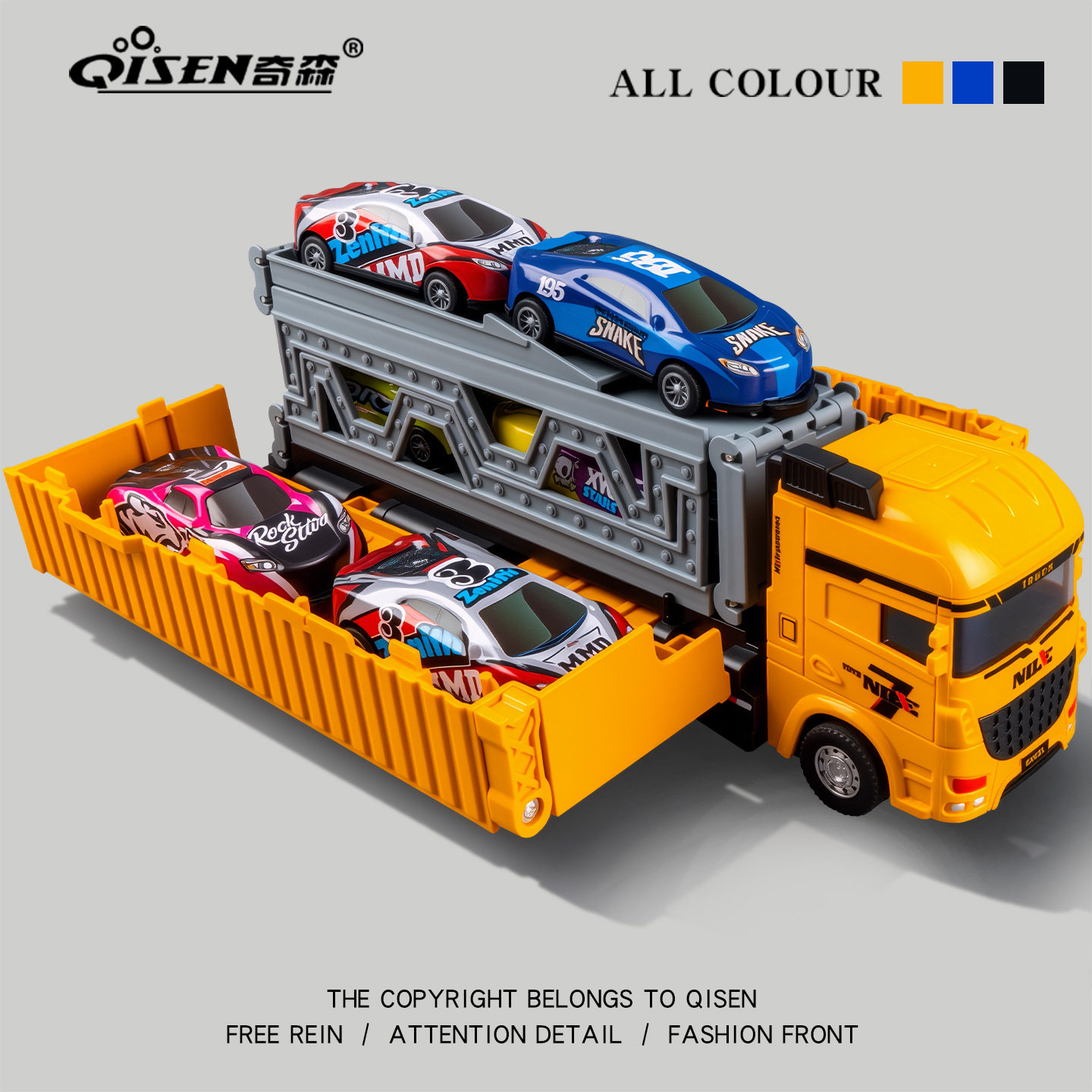 儿童收纳变形卡车玩具货柜轨道大卡车弹射小汽车折叠男孩生日礼物,玩具/童车/益智/积木/模型,惯性/回力/滑行玩具,淘宝优惠券,粉丝福利购,淘宝优惠卷