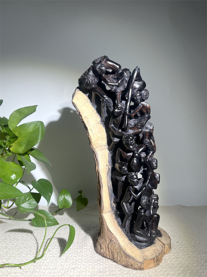 非洲木雕 家族树 乌木雕生命树 马孔德艺术品家居民宿收藏摆件