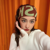 四季 网红薄款 宽边健身运动束发带外出跑步吸汗头巾外出百搭发箍