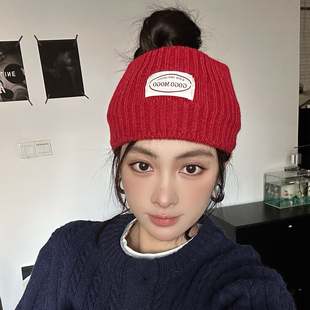 秋冬新款毛线发带加宽户外跑步运动跳操保暖头饰遮耳护额头发饰潮