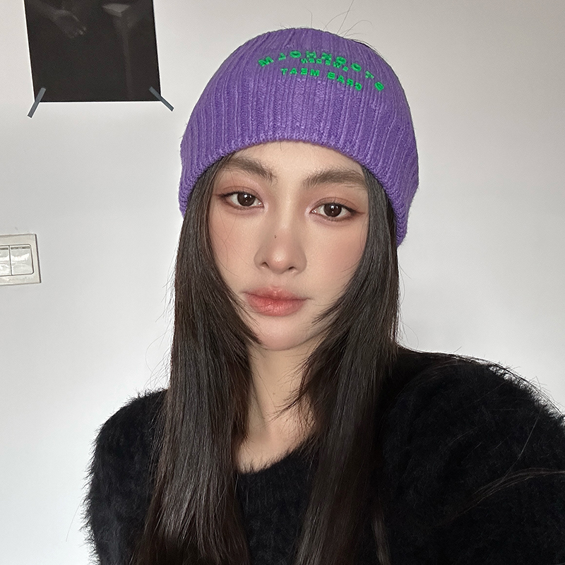 新款秋冬针织空顶帽宽边发带