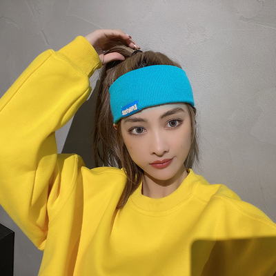 ins贴标中性风止汗嘻哈街舞发带