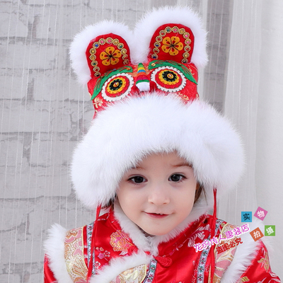 帽子成人锦缎虎头帽虎头帽