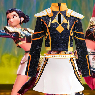 女童亚马逊跨境猎魔女团COS佐伊扮演服女舞台表演打歌服套装漏脐5