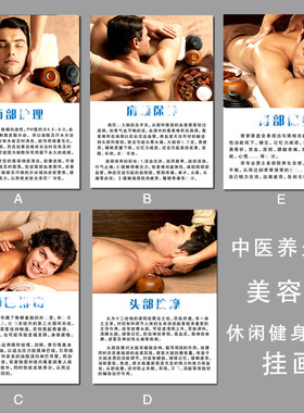 男性养生美容院海报广告画