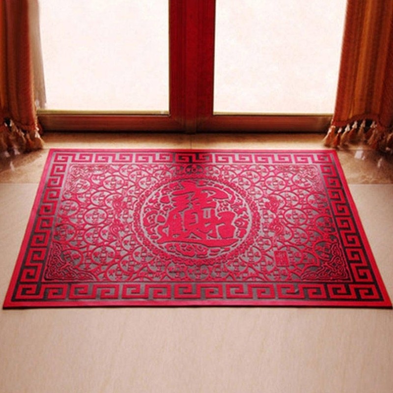 中国风喜庆入户门地垫现代大门口耐脏防滑橡胶脚垫卧室进门处门垫,居家布艺,入户地垫,淘宝优惠券,粉丝福利购,淘宝优惠卷
