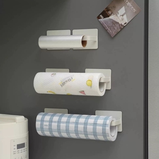 冰箱磁吸卷筒卫生纸架拆分式厨房专用纸巾架保鲜膜架多功能一次性
