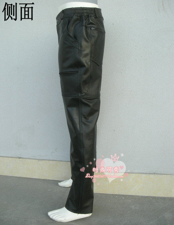 Pantalon cuir homme droit pour hiver - Ref 1492788 Image 5