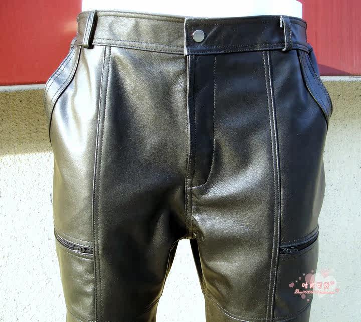 Pantalon cuir homme droit pour hiver - Ref 1492788 Image 4