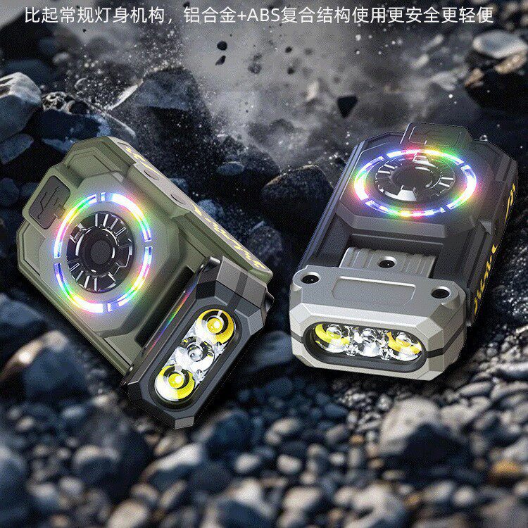 Astey运动灯LED夹式磁吸充电宝挥手感应防水夜光户外灯帽灯K170