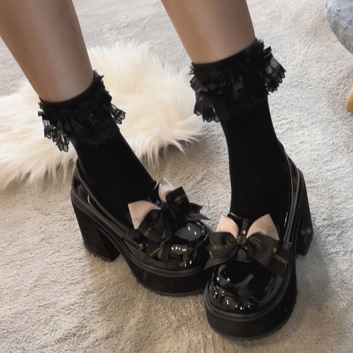 黑猫集市全款制服高跟单鞋小众甜酷y2k亚文化jk鞋