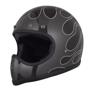 汤普森复古巡航太子全盔碳纤维摩托车全盔机车骑士头盔3C安全认证