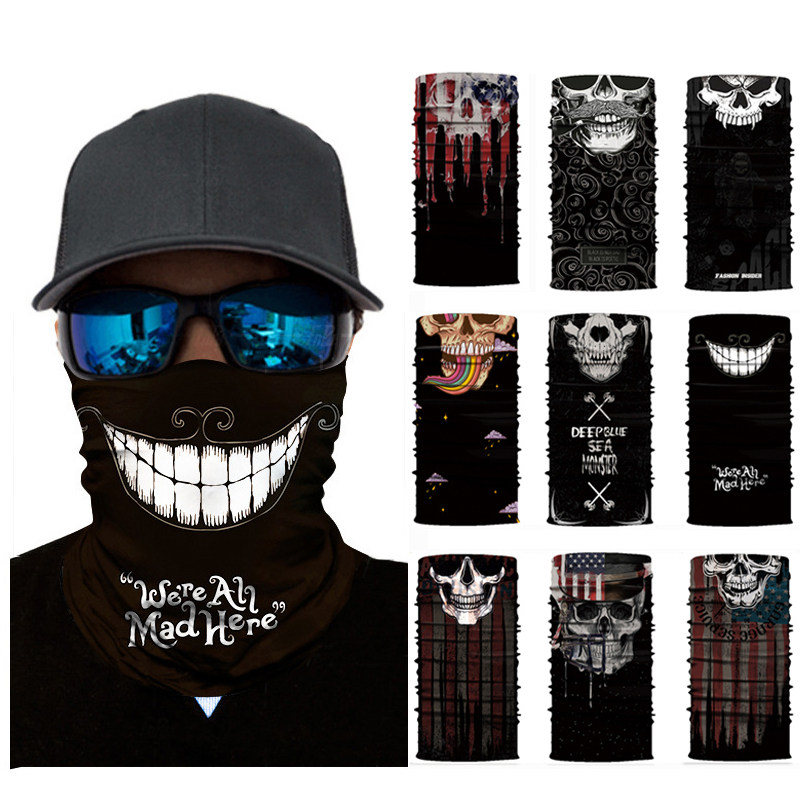 复古机车潮流头巾透气防晒面罩