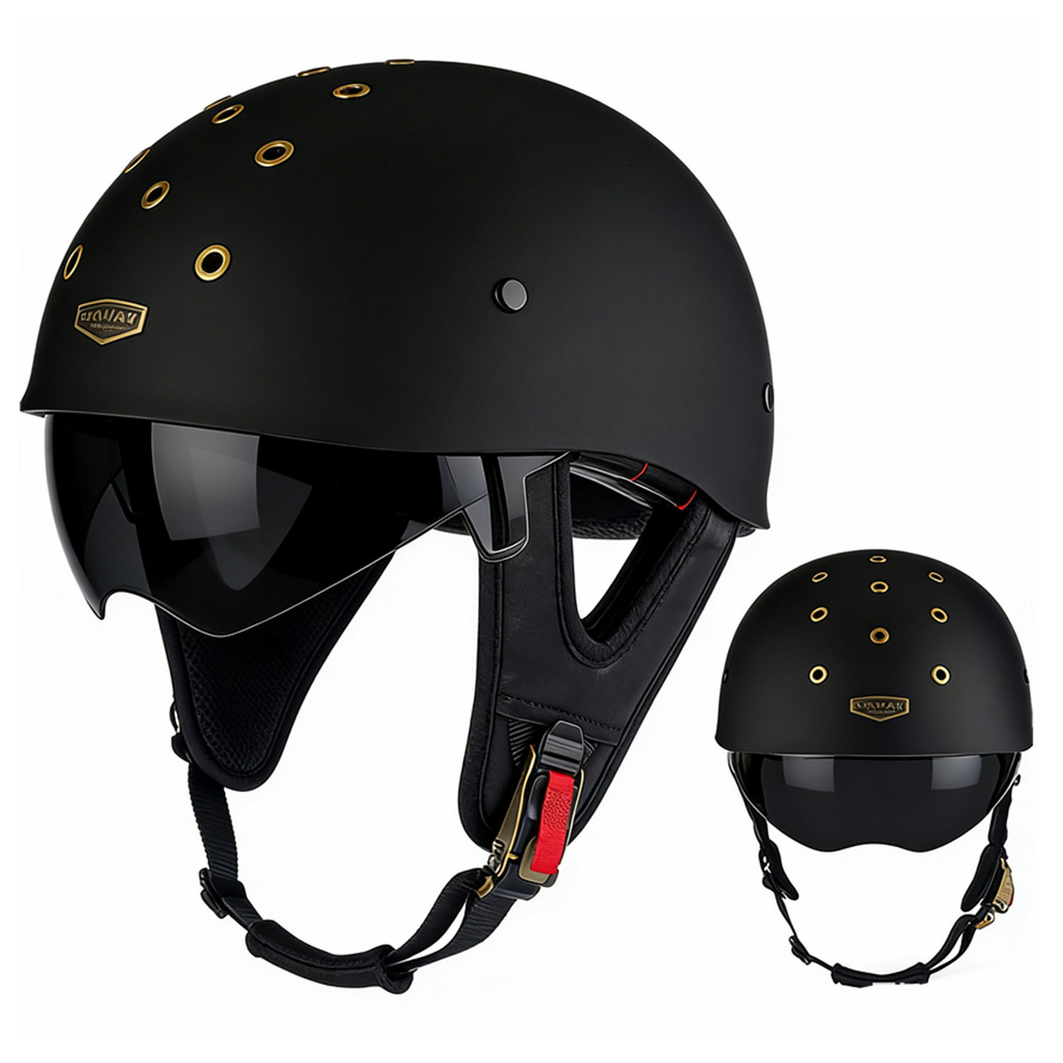 IBK半盔复古巡航摩托车头盔夏季男女通用瓢盔电动车防护透气通勤