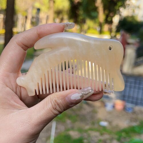 包包梳可爱羊角高贵羊材质9cm