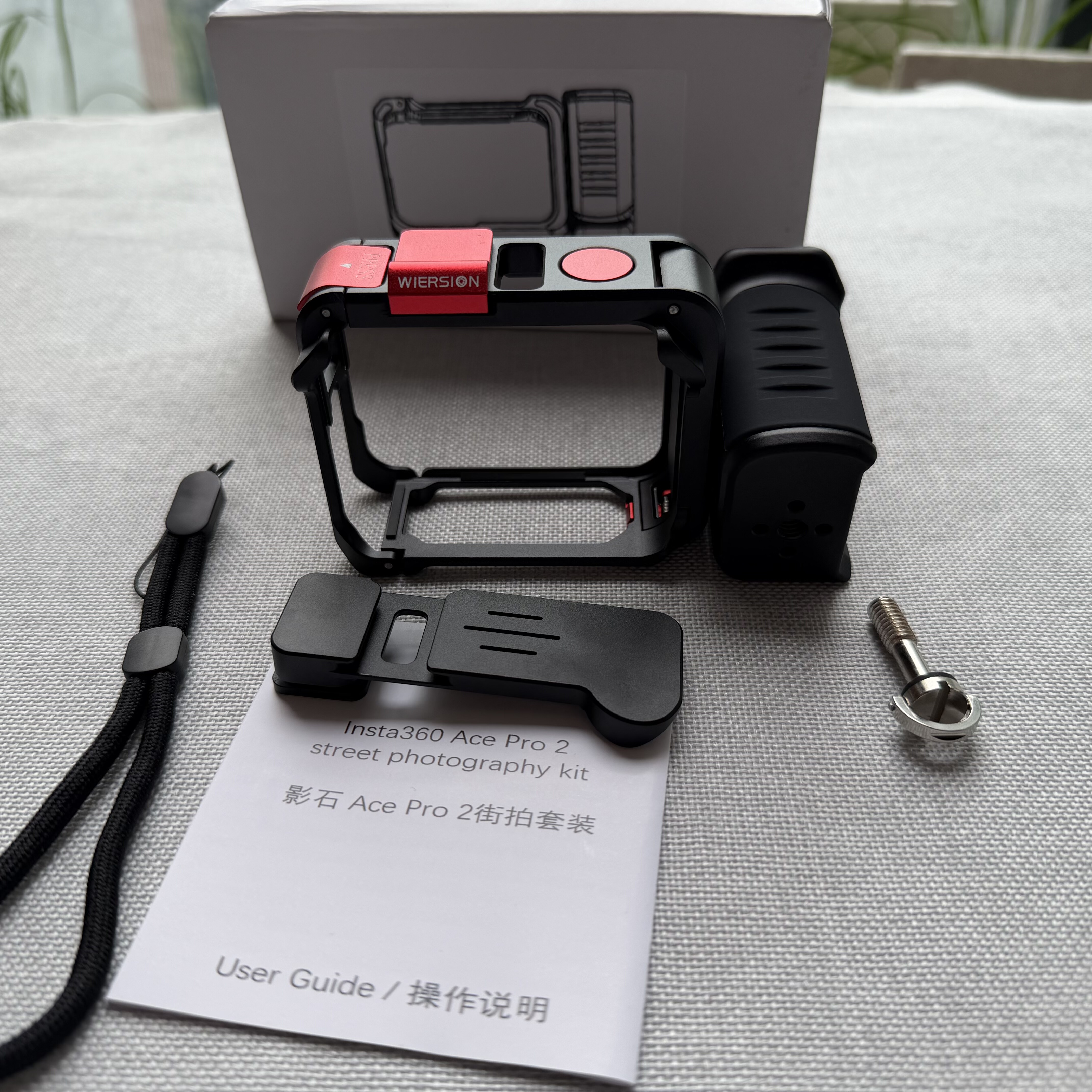 适用Insta360 Ace Pro 2街拍套装金属防摔兔笼防滑手柄拓展保护