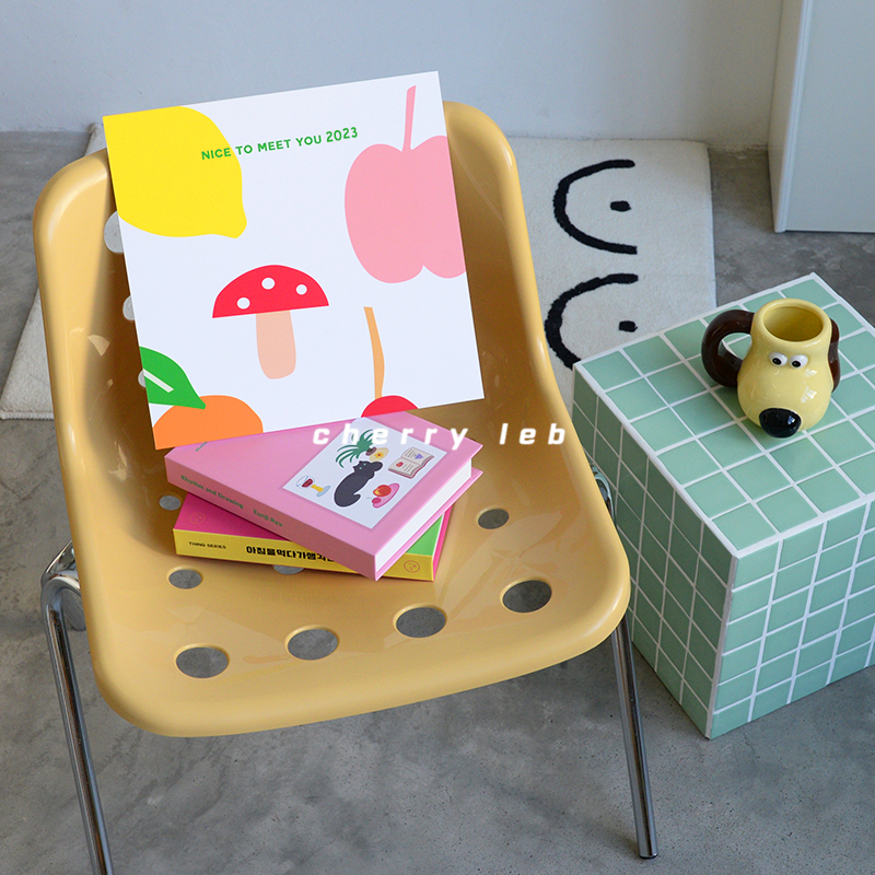CHERRY Leb|自制韩国ins可爱彩色蘑菇&水果家居装饰板摆件背景画图片