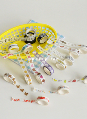 韩国手账和纸胶带ins网红同款可爱卡通少女心DIY墙面装饰可撕贴纸