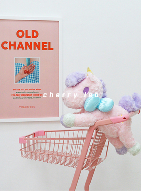 CHERRY Leb|法式ins复古少女风粉色英文字母樱桃女孩海报装饰挂画