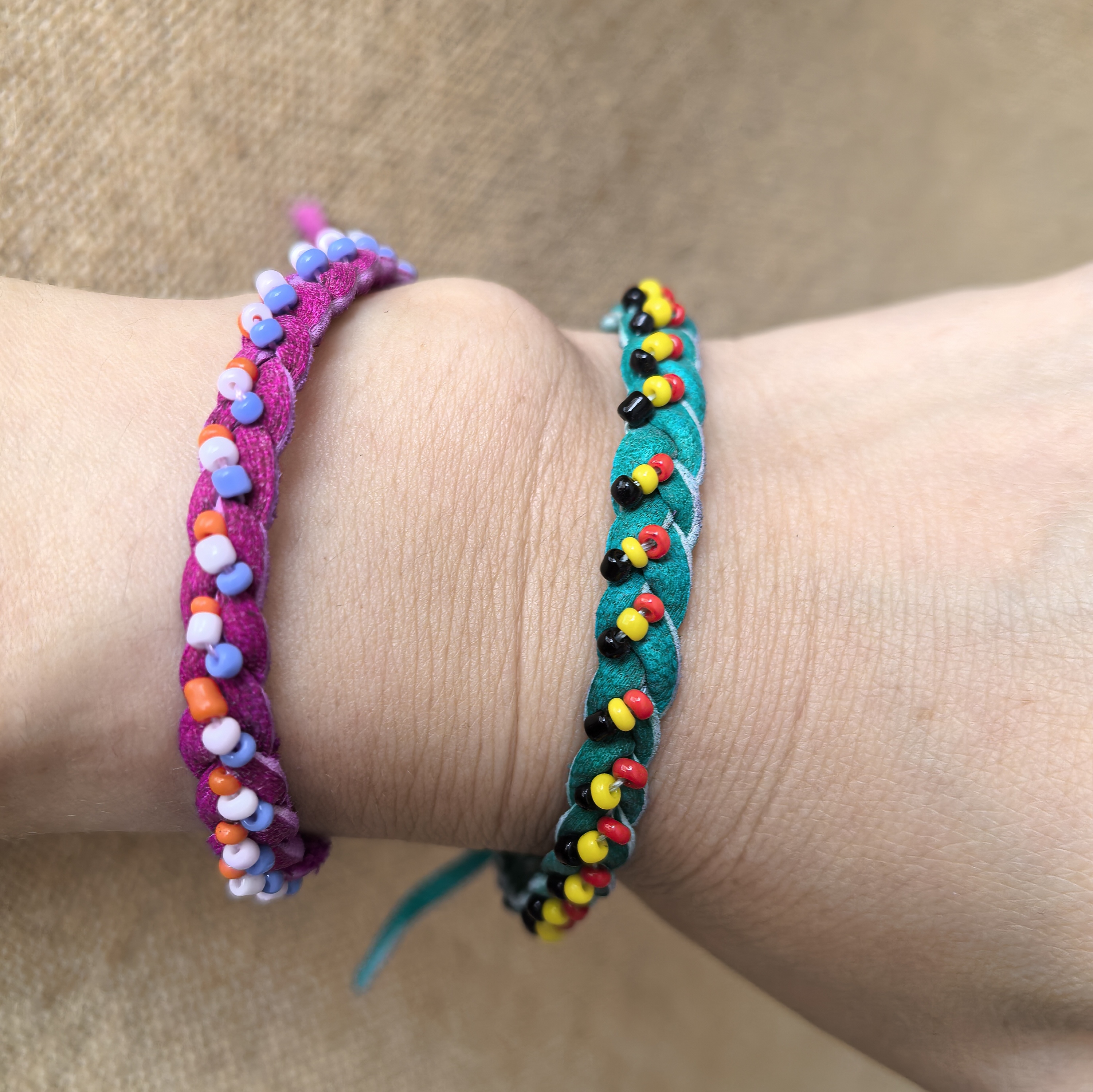 非洲进口特色手工羊皮男女手链