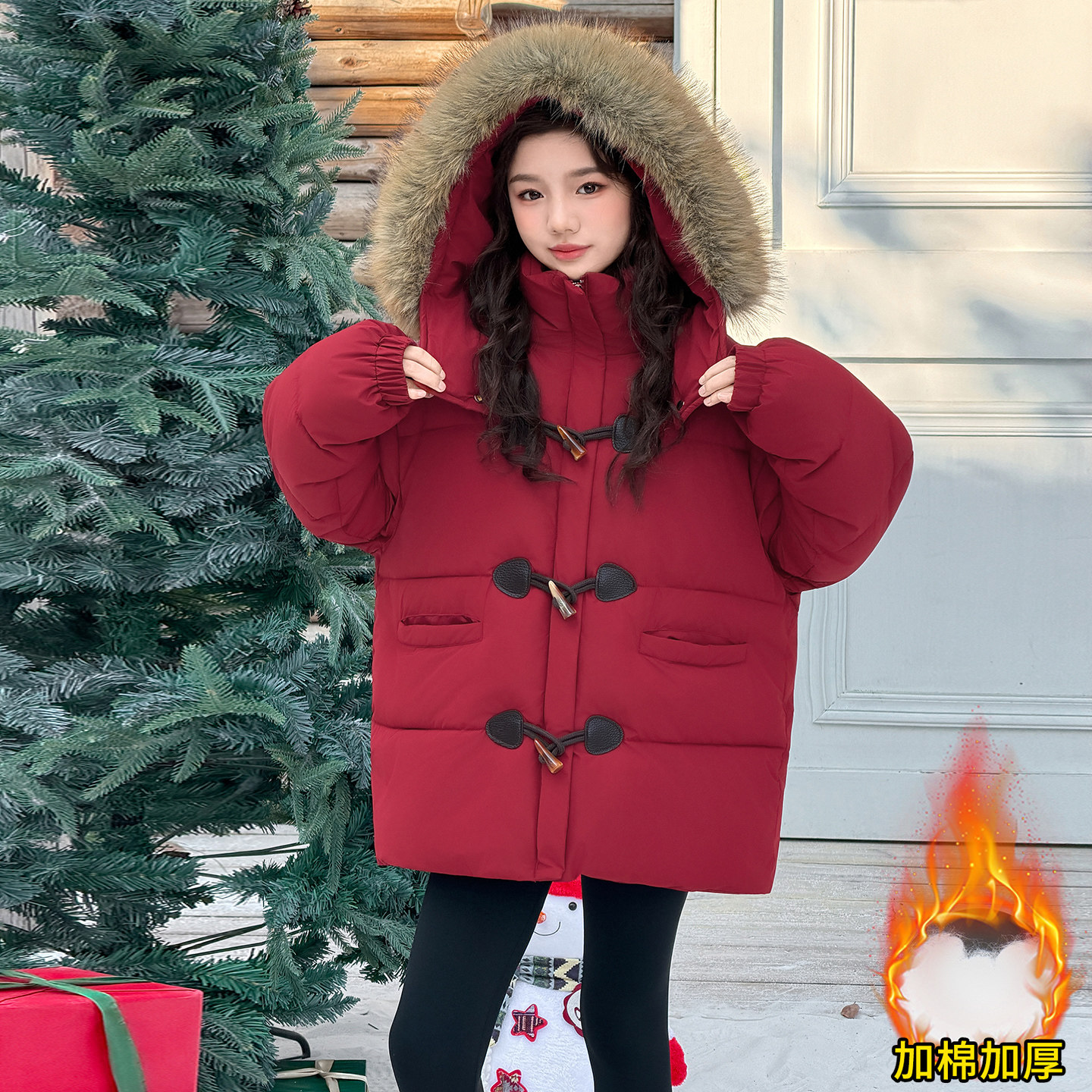 女童冬季加厚棉服2025新款洋气中大童年服棉衣小女孩外套冬款上衣