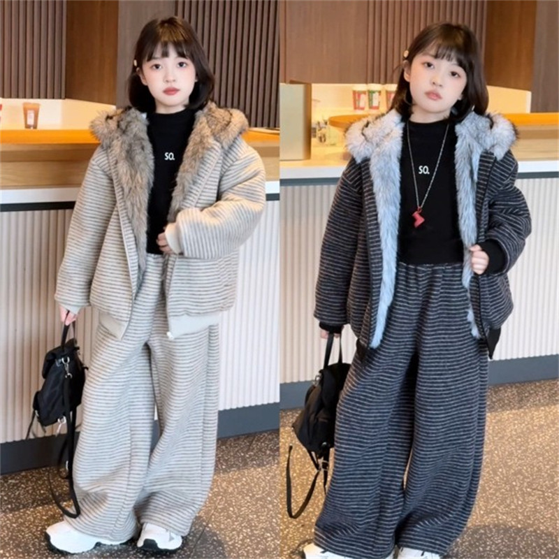 女童冬季加绒套装2025新款中大童休闲加厚外套裤子两件套秋冬款潮,童装/婴儿装/亲子装,普通外套,淘宝优惠券,粉丝福利购,淘宝优惠卷