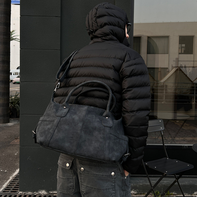 YUEN设计款ins时髦斜挎单肩托特枕头包男女街头百搭通勤手提hobo