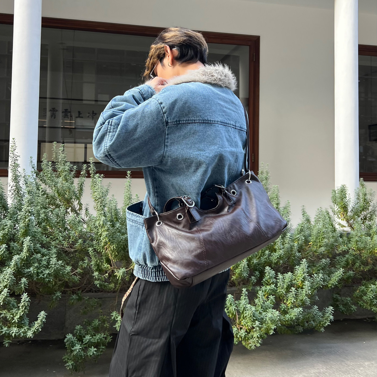 YUEN暗黑系原宿复古单肩hobo腋下手提通勤休闲通勤托特挎包男女潮,箱包皮具/热销女包/男包,男士包袋,淘宝优惠券,粉丝福利购,淘宝优惠卷