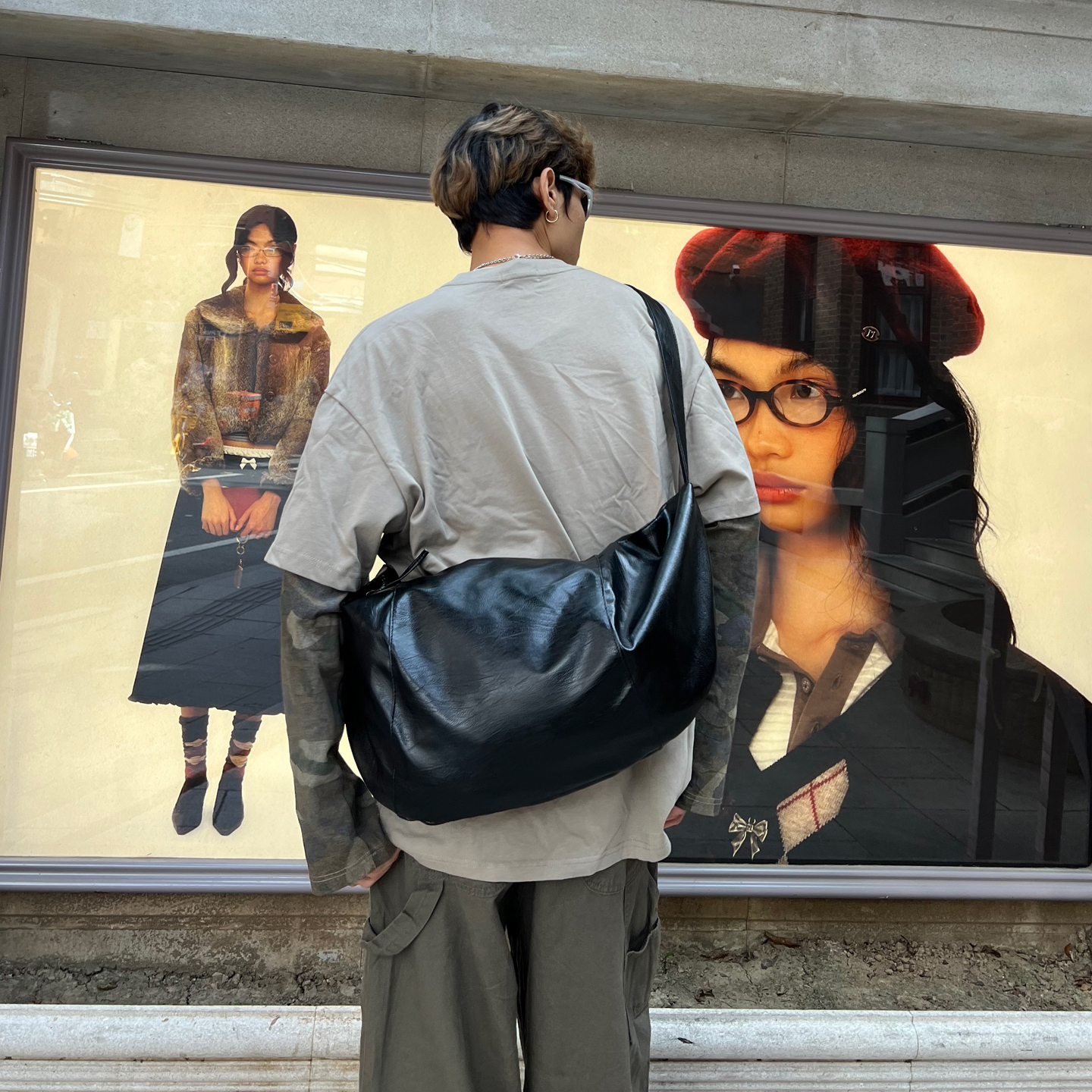 YUEN高级感复古单肩腋下饺子包男女ins 饺子托特包hobo中性风hobo