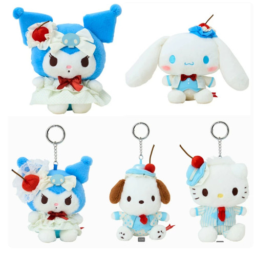 有余 补尾款日本三丽鸥蓝色樱桃Kitty 库洛米毛绒挂件娃娃水色